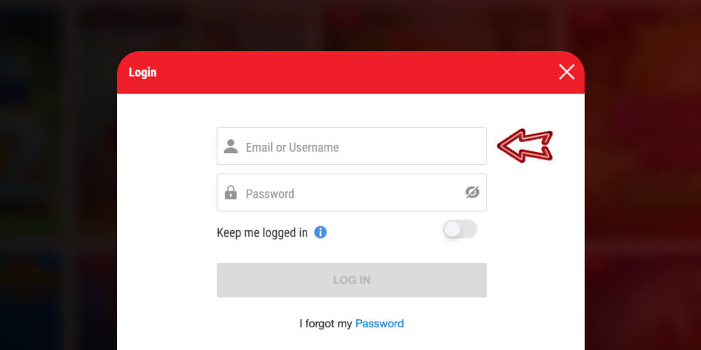 enter your email or username